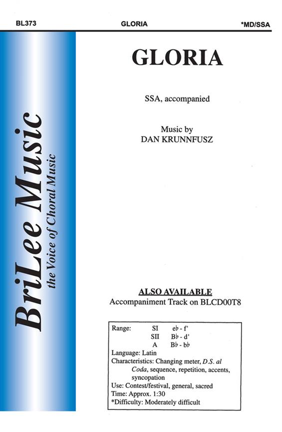 Dan Krunnfusz Gloria&nbsp;&nbsp;Frauenchor&nbsp;&nbsp;Chorpartitur