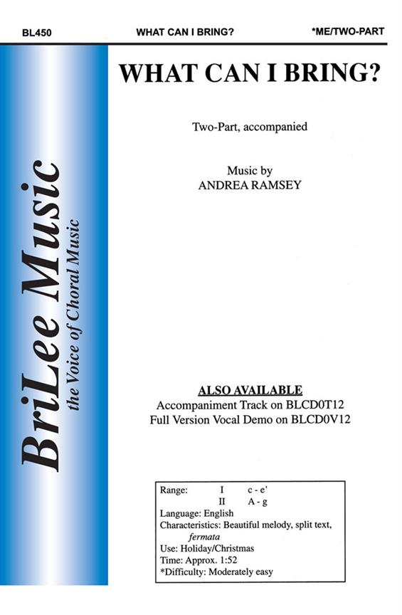 Andrea Ramsey What Can I Bring?&nbsp;&nbsp;&nbsp;&nbsp;Chorpartitur