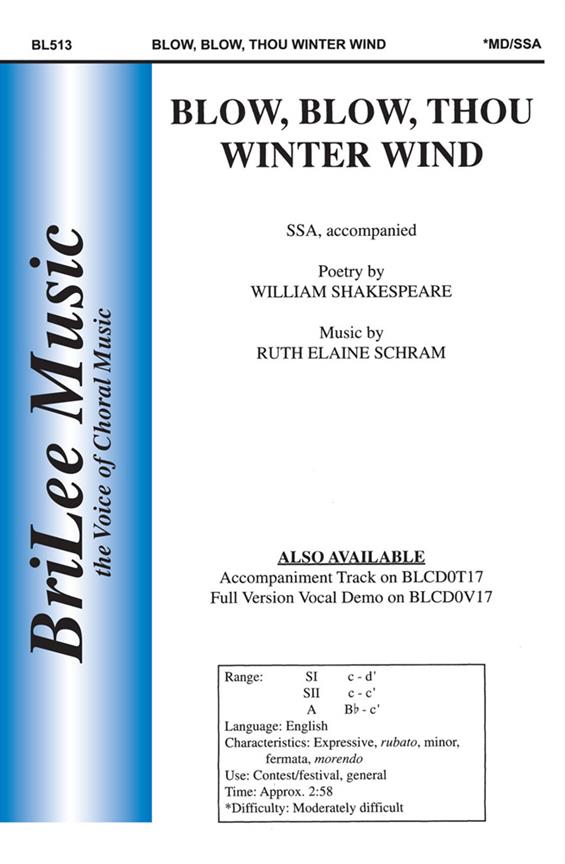 Blow, Blow, Thou Winter Wind&nbsp;&nbsp;Frauenchor&nbsp;&nbsp;Chorpartitur