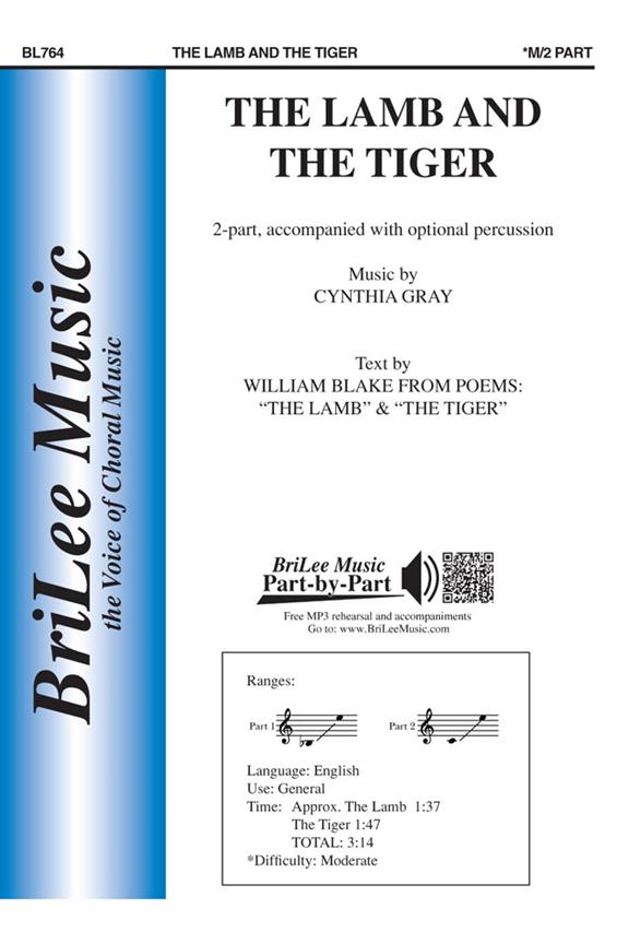 Cynthia Gray The Lamb & The Tiger&nbsp;&nbsp;&nbsp;&nbsp;Chorpartitur