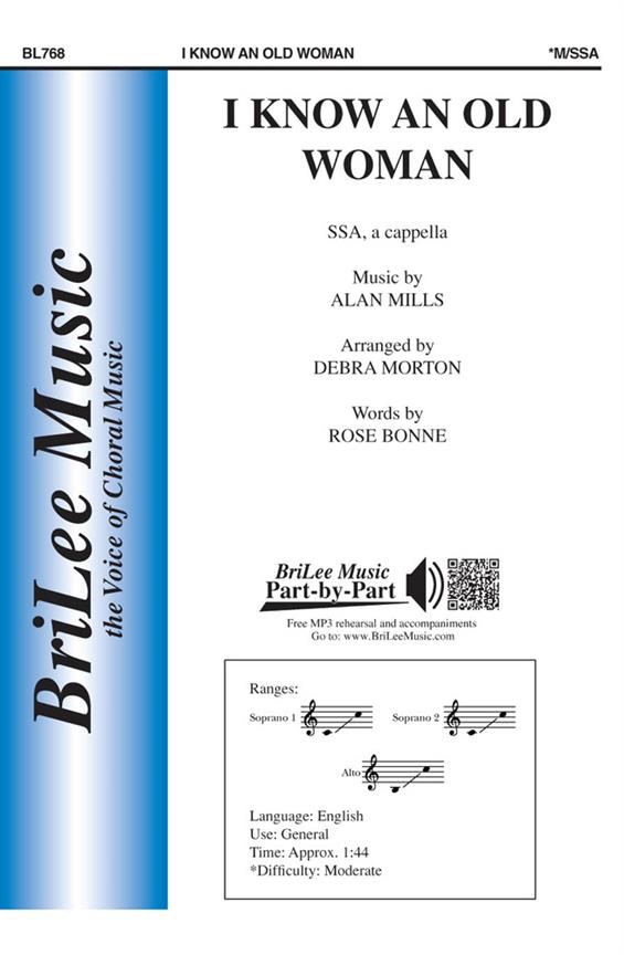 Alan Mills I Know an Old Woman&nbsp;&nbsp;&nbsp;&nbsp;Chorpartitur