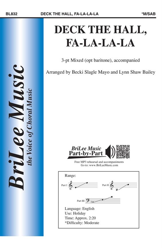 Deck the Hall, Fa-la-la-la&nbsp;&nbsp;&nbsp;&nbsp;Chorpartitur