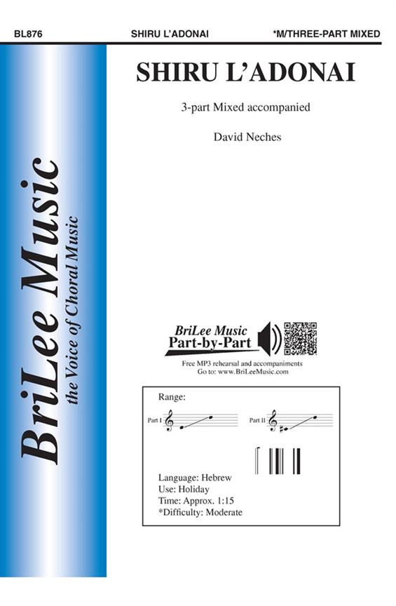 David Neches Shiru l'Adonai&nbsp;&nbsp;&nbsp;&nbsp;Chorpartitur