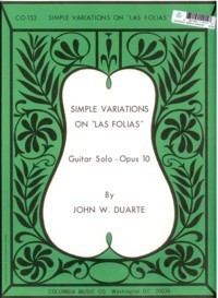 John Duarte Simple Variations On Las Folias&nbsp;&nbsp;Gitarre&nbsp;&nbsp;