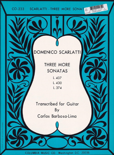 Domenico Scarlatti 3 More Sonatas&nbsp;&nbsp;&nbsp;&nbsp;