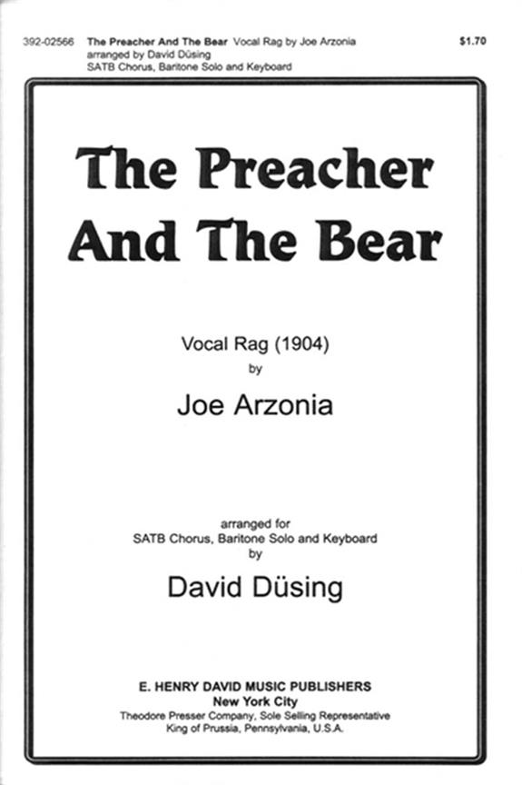 Preacher and The Bear&nbsp;&nbsp;Bariton und Keyboard&nbsp;&nbsp;Chorpartitur