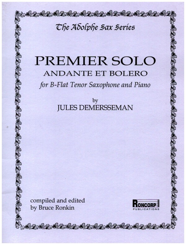 Premier Solo, Andante et Bolero  for b-flat tenor saxophone and piano  