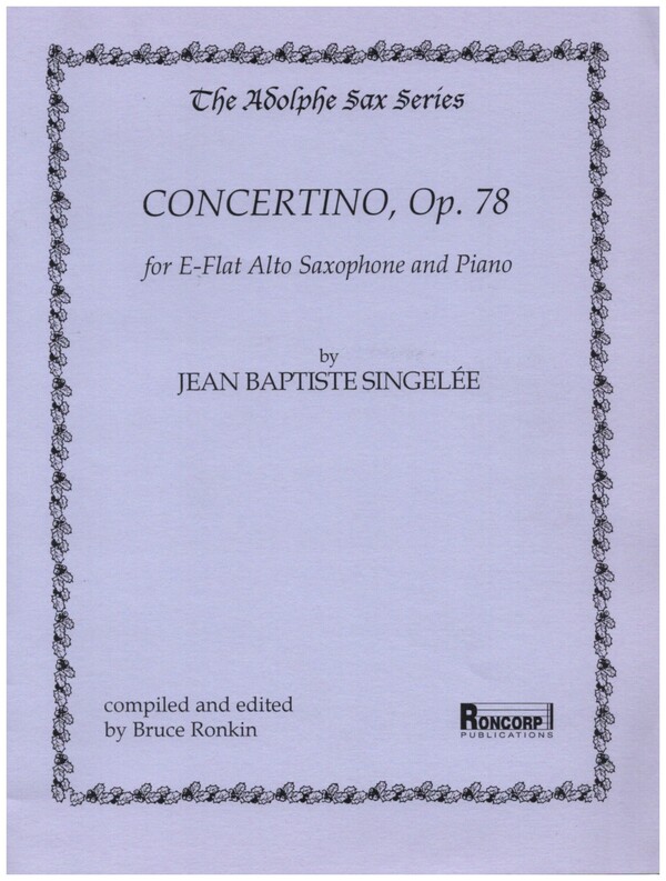 Concertino op.78  for alto saxophone and piano  