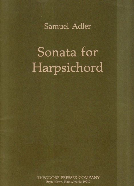 Samuel Adler Sonata for Harpsichord&nbsp;&nbsp;Harfe&nbsp;&nbsp;