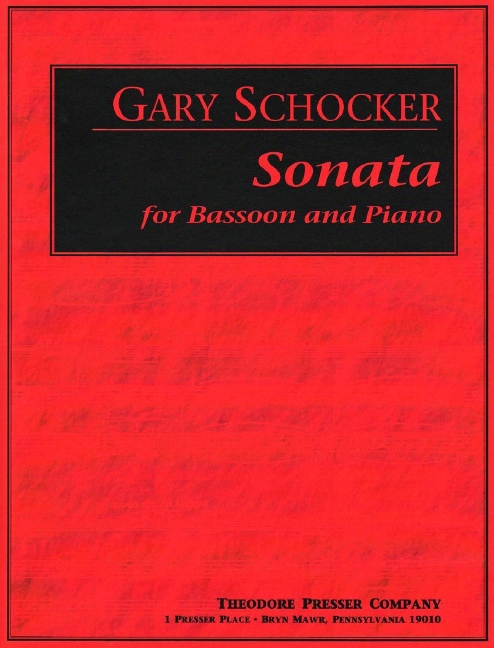Gary Schocker Sonata&nbsp;&nbsp;Fagott und Klavier&nbsp;&nbsp;Partitur und Stimmen