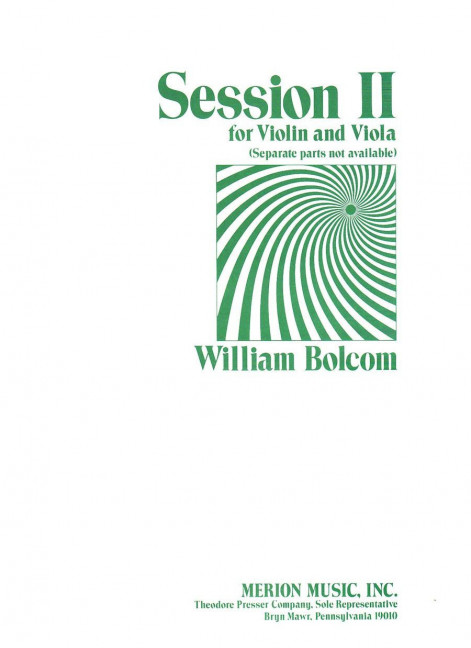 William Bolcom Sessions 2&nbsp;&nbsp;Viola und Violine&nbsp;&nbsp;Spielpartitur