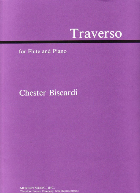 Chester Biscardi Traverso&nbsp;&nbsp;Flöte und Klavier&nbsp;&nbsp;Klavierauszug mit Solostimme