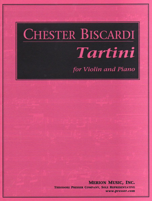 Chester Biscardi Tartini&nbsp;&nbsp;Violine und Klavier&nbsp;&nbsp;Klavierauszug mit Solostimme