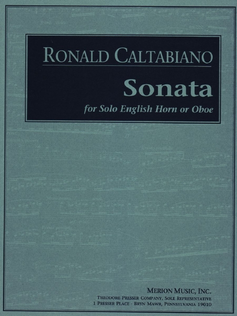 Ronald Caltabiano Sonata&nbsp;&nbsp;Englischhorn (Oboe)&nbsp;&nbsp;Solostimme
