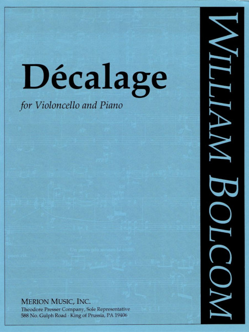 William Bolcom Decalage&nbsp;&nbsp;Violoncello und Klavier&nbsp;&nbsp;