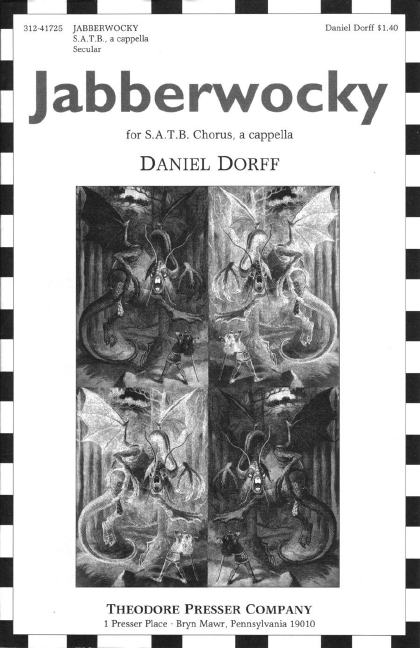 Daniel Dorff Jabberwocky&nbsp;&nbsp;Chor und Klavier&nbsp;&nbsp;Chorpartitur