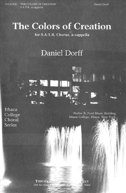 Daniel Dorff The Colors Of Creation&nbsp;&nbsp;&nbsp;&nbsp;Chorpartitur