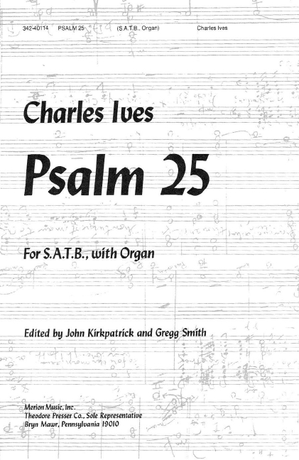 Charles Ives Psalm 25&nbsp;&nbsp;Chor&nbsp;&nbsp;Chorpartitur