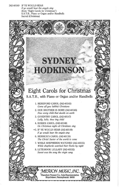 Sydney Hodkinson If Ye Would Hear&nbsp;&nbsp;Chor, Klavier, Orgel und Glocken&nbsp;&nbsp;Chorpartitur