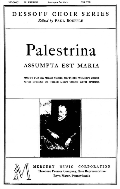 Giovanni da Palestrina Assumpta Est Maria&nbsp;&nbsp;&nbsp;&nbsp;Chorpartitur