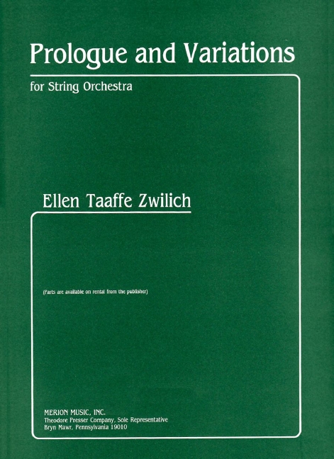 Ellen Taaffe Zwilich Prologue & Variations&nbsp;&nbsp;Streichorchester&nbsp;&nbsp;Partitur