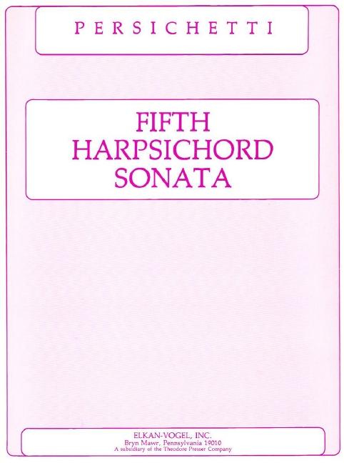 Vincent Persichetti Fifth Harpsichord Sonata&nbsp;&nbsp;Cembalo&nbsp;&nbsp;Solostimme