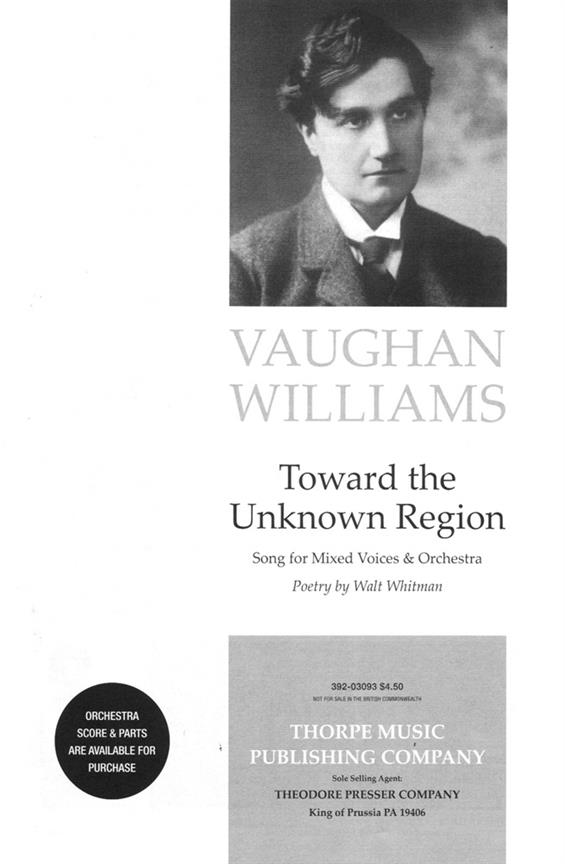 Ralph Vaughan Williams Toward The Unknown Region&nbsp;&nbsp;&nbsp;&nbsp;Chorpartitur