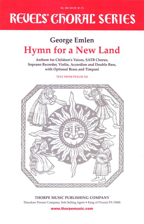 George Emlen Hymn for A New Land&nbsp;&nbsp;&nbsp;&nbsp;Chorpartitur