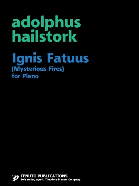 Adolphus Hailstork Ignis Fatuus  Klavier  Studienpartitur