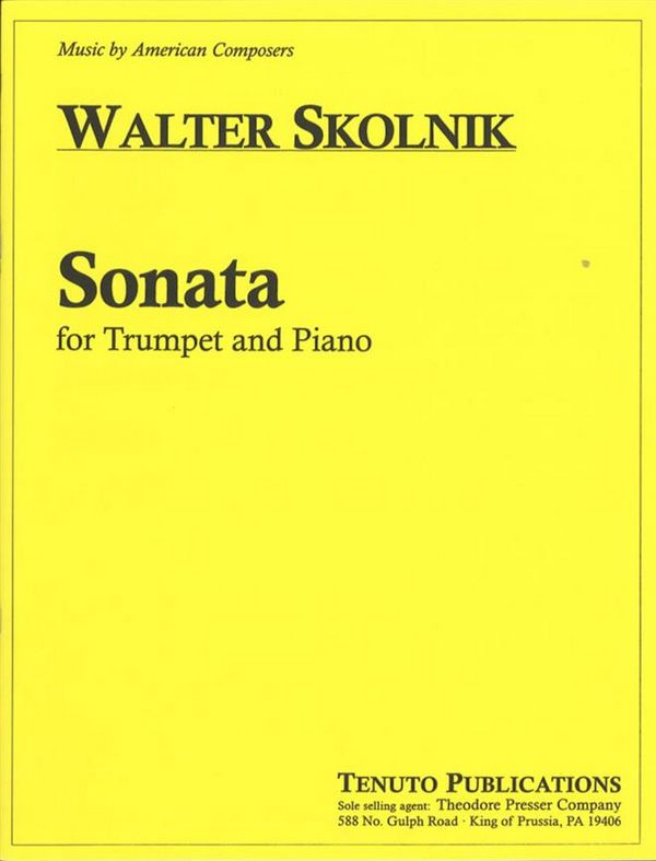 Walter Skolnik Sonata&nbsp;&nbsp;Trompete und Klavier&nbsp;&nbsp;