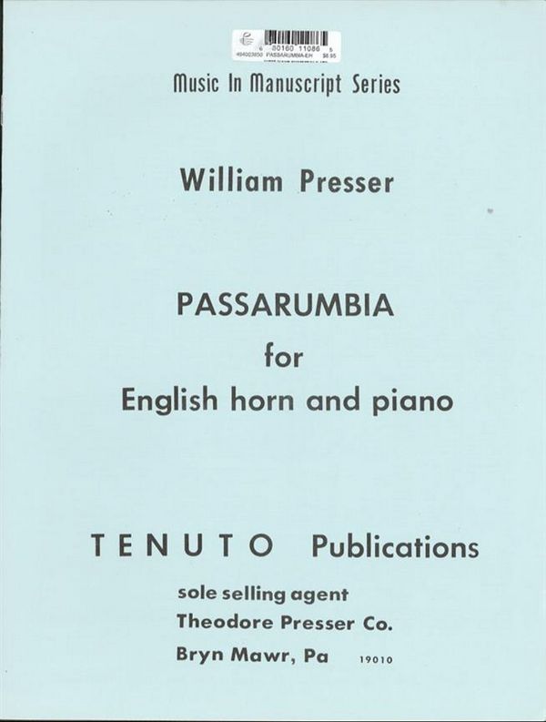 William Presser Passarumbia&nbsp;&nbsp;Englischhorn und Klavier&nbsp;&nbsp;