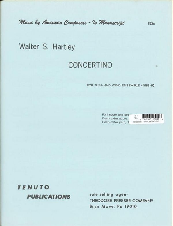 Walter Hartley Concertino&nbsp;&nbsp;&nbsp;&nbsp;