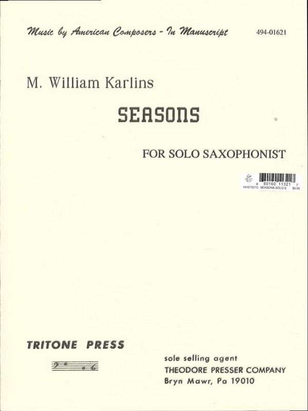 William Karlins Seasons&nbsp;&nbsp;Saxophon&nbsp;&nbsp;