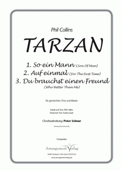 Phil Collins Tarzan Medley (vierstimmig)&nbsp;&nbsp;für SATB und Klavier&nbsp;&nbsp;Singpartitur