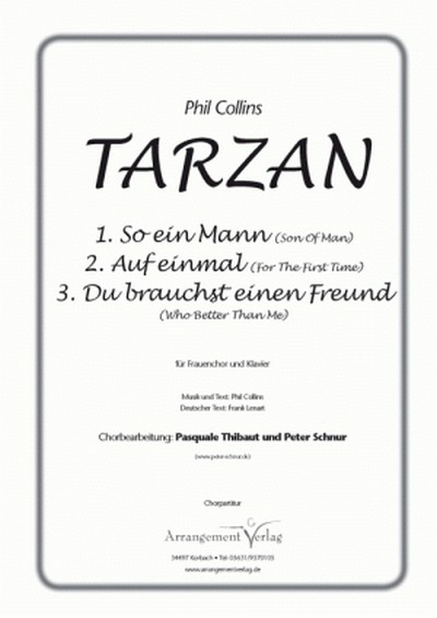 Phil Collins Tarzan Medley&nbsp;&nbsp;für SSA und Klavier&nbsp;&nbsp;Singpartitur
