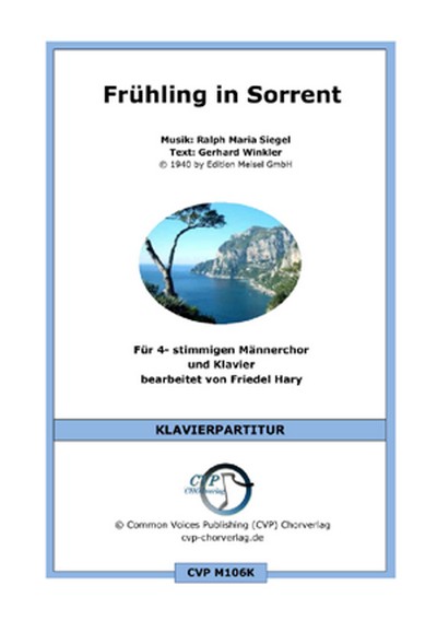 R.M. Siegel/G. Winkler Frühling in Sorrent (vierstimmig)&nbsp;&nbsp;für TTBB&nbsp;&nbsp;Singpartitur