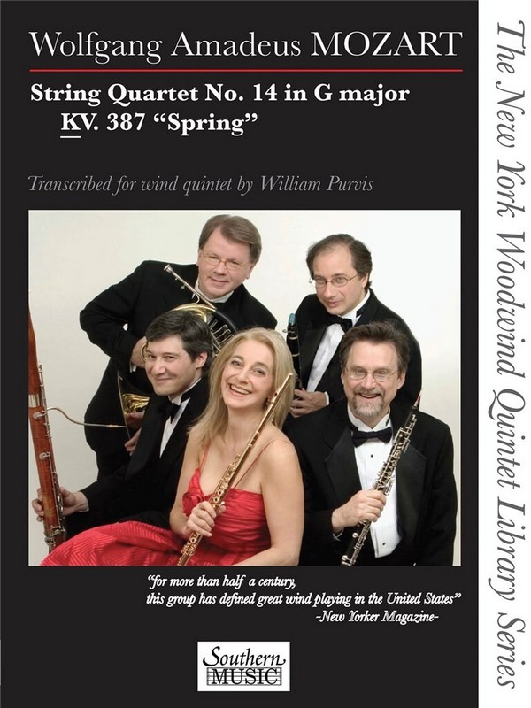 Wolfgang Amadeus Mozart String Quartet No. 14 in G Major, KV. 387 Sp&nbsp;&nbsp;Bläserquintett&nbsp;&nbsp;Partitur + Stimmen
