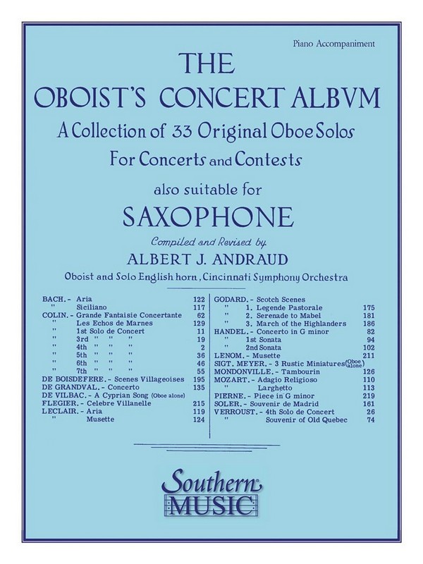 Oboist's Concert Album&nbsp;&nbsp;Klavier&nbsp;&nbsp;Buch