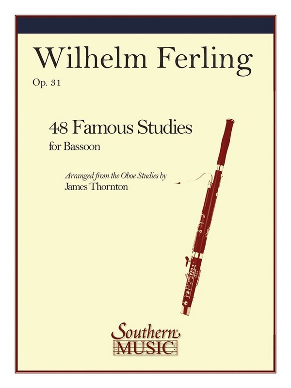 Franz Wilhelm Ferling 48 Famous Studies&nbsp;&nbsp;Fagott&nbsp;&nbsp;Buch