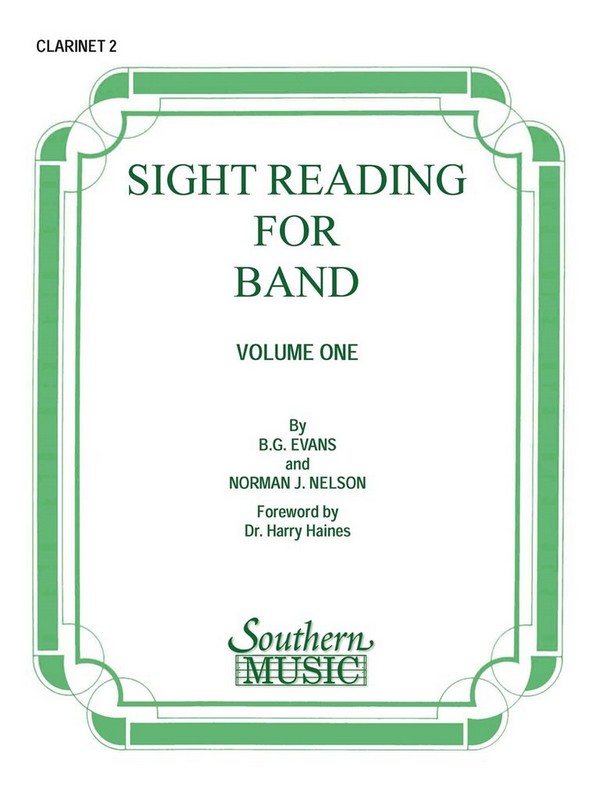 Billy Evans Sight Reading For Band, Bk. 1 (Srb1)&nbsp;&nbsp;Clarinet&nbsp;&nbsp;Stimme