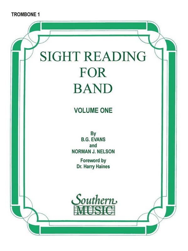 Billy Evans Sight Reading For Band, Bk. 1 (Srb1)&nbsp;&nbsp;Posaune&nbsp;&nbsp;Stimme