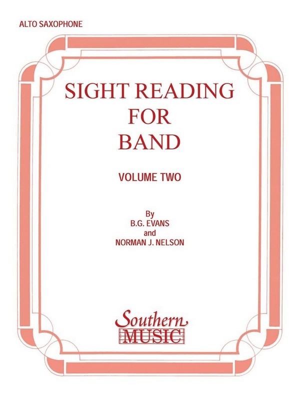 Billy Evans Sight Reading For Band, Bk. 2 (Srb2)&nbsp;&nbsp;Alto Saxophone&nbsp;&nbsp;Stimme