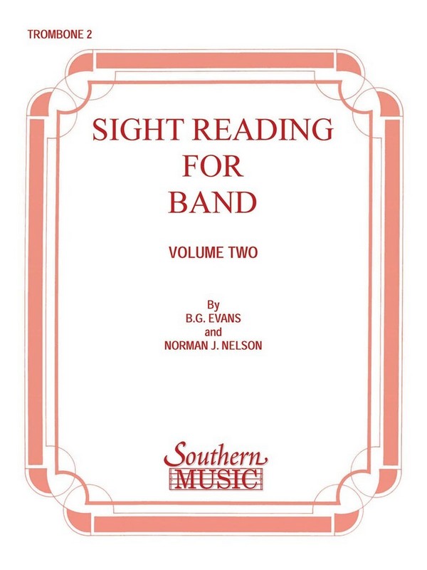 Billy Evans Sight Reading For Band, Bk. 2 (Srb2)&nbsp;&nbsp;Posaune&nbsp;&nbsp;Stimme