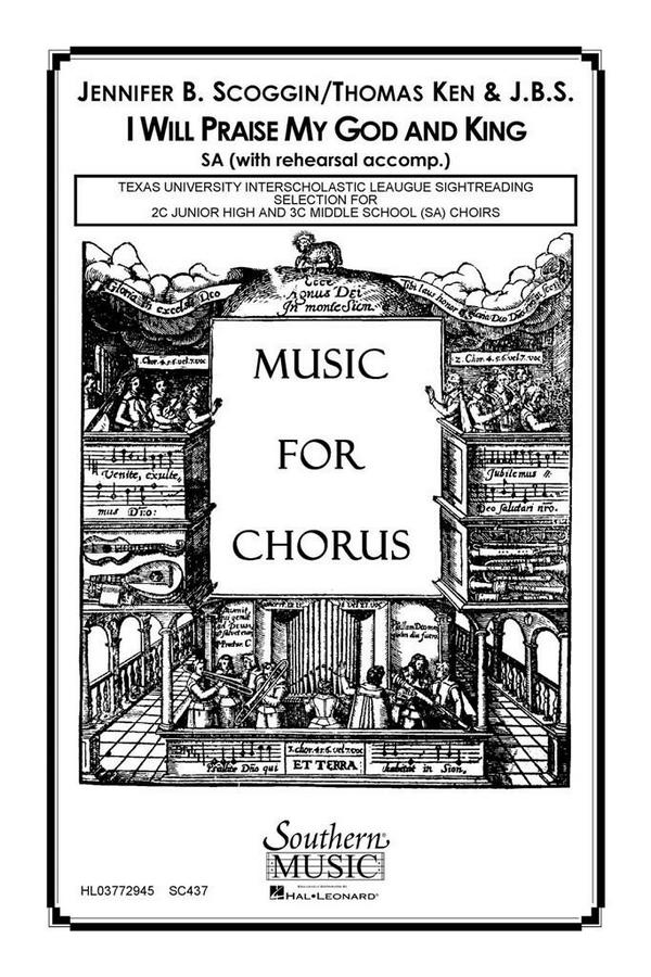 Jennifer Scoggin I Will Praise My God And King&nbsp;&nbsp;SA&nbsp;&nbsp;Chorpartitur