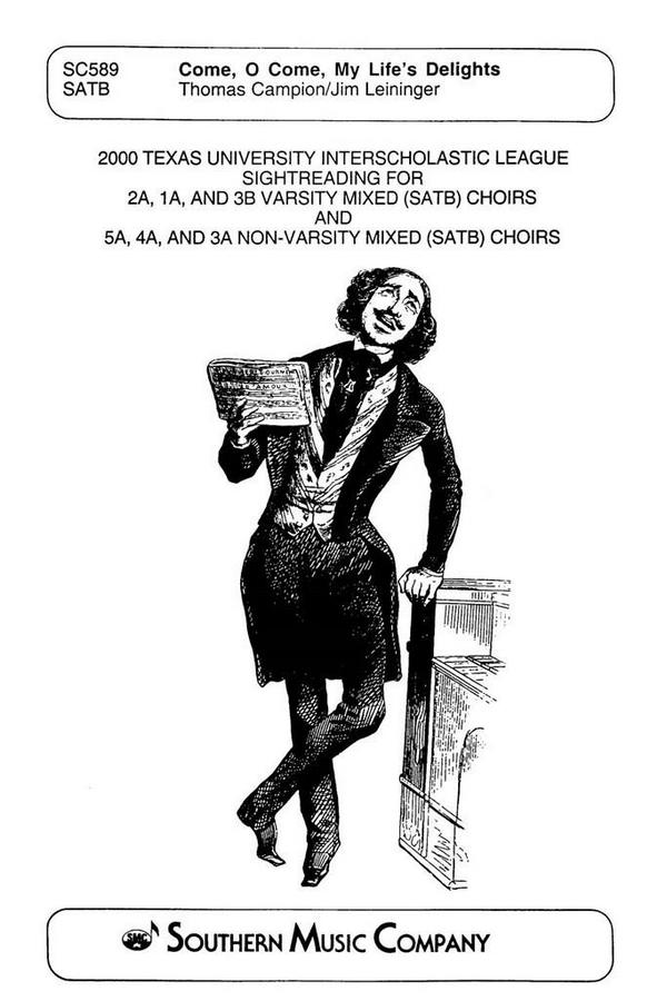 Jim Leininger Come, O Come, My Life's Delight&nbsp;&nbsp;SATB&nbsp;&nbsp;Chorpartitur