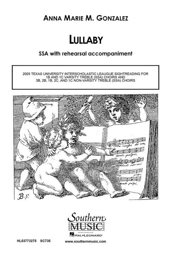 Anna Marie Gonzalez Lullaby  SSA  Chorpartitur