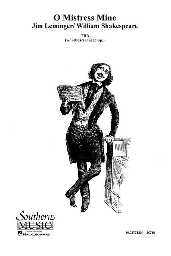 Jim Leininger O Mistress Mine&nbsp;&nbsp;TBB&nbsp;&nbsp;Chorpartitur