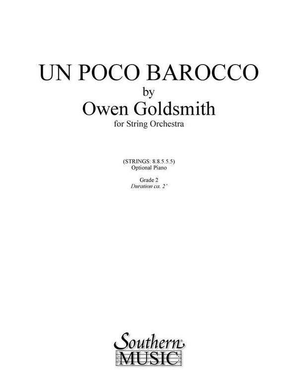 Owen Goldsmith_Ralph R. Guenther Un Poco Barocco&nbsp;&nbsp;Streichorchester&nbsp;&nbsp;Partitur + Stimmen
