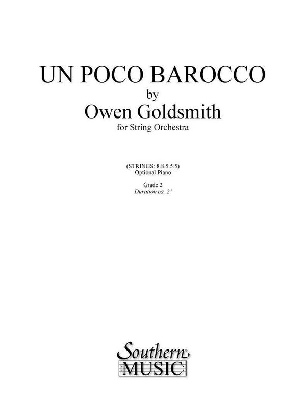 Owen Goldsmith_Ralph R. Guenther Un Poco Barocco&nbsp;&nbsp;Streichorchester&nbsp;&nbsp;Partitur
