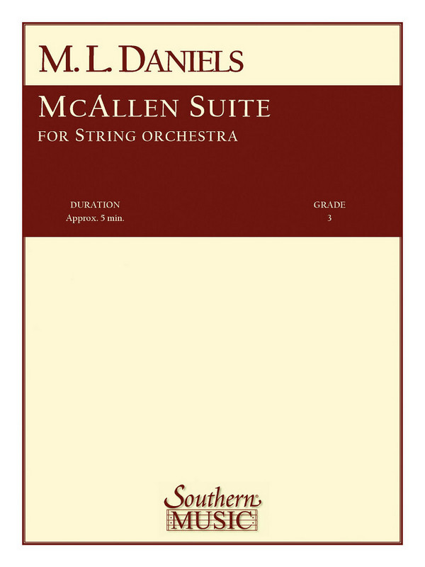 M.L. Daniels Mcallen Suite&nbsp;&nbsp;Streichorchester&nbsp;&nbsp;Partitur